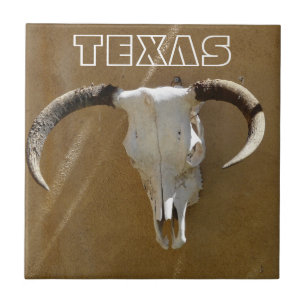 Carreau En Céramique Crânes de vache à Texas-Longhorn