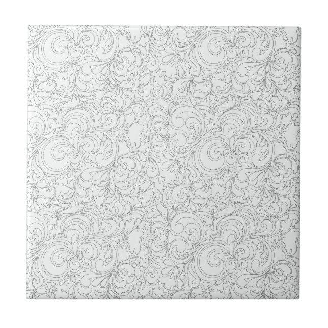 CARREAU EN CÉRAMIQUE CREAM-GRAY-SWIRLS (Devant)