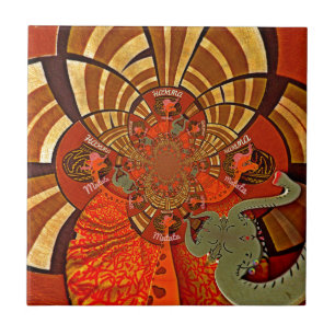 Carreau En Céramique Créez votre propre Giraffe africaine unique design