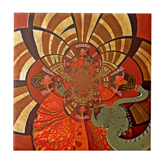 Carreau En Céramique Créez votre propre Giraffe africaine unique design (Devant)