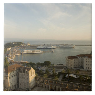 Carreau En Céramique Croatie, Dalmatie, Split. Vue de Riva