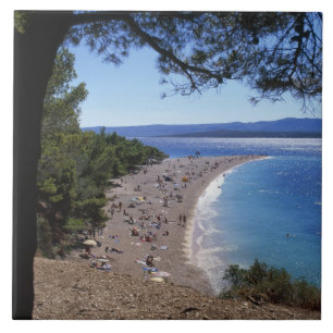 Carreau En Céramique Croatie, île de Brac, Bol, plage de Golden Cape