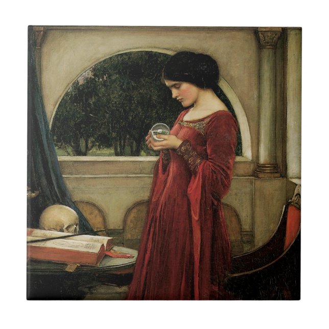 Carreau En Céramique Crystal Ball par John William Waterhouse (Devant)