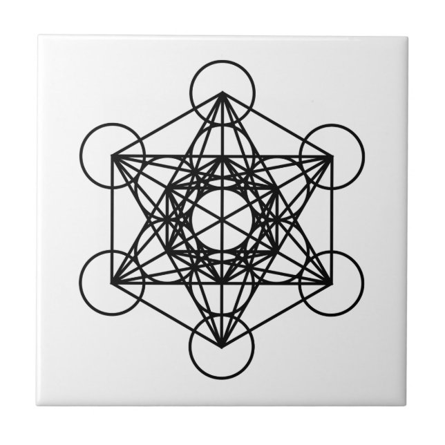 Carreau En Céramique Cube en Metatrons (Devant)