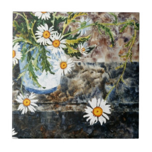Carreau En Céramique Cuisine "Wild Daisy Shelf" Jardin Carrelage cérami