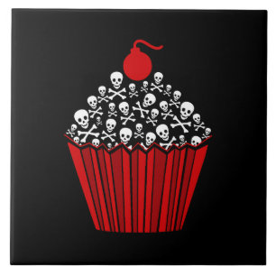 Carreau En Céramique +[ Cupcake crânien ]+