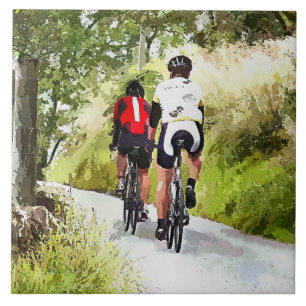 CARREAU EN CÉRAMIQUE CYCLISME