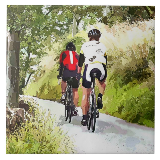 CARREAU EN CÉRAMIQUE CYCLISME (Devant)