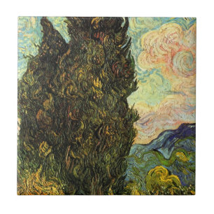 Carreau En Céramique Cyprès par Vincent van Gogh