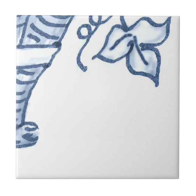 Carreau En Céramique D5 - Tuile murale de panier de Delft - D5 (Devant)