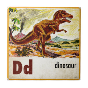 Carreau En Céramique D est pour le dinosaure
