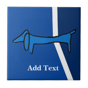Carreau En Céramique Dachshund Dutch Look, Personnaliser