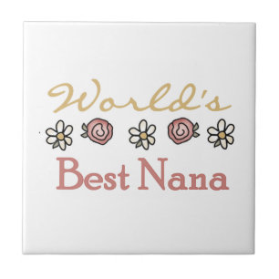 Carreau En Céramique Daisées et Roses Best Nana Cadeaux