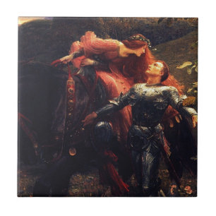 Carreau En Céramique Dame Sans Merci [monsieur Frank Dicksee] de belle