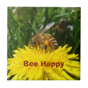 Carreau En Céramique Dandelion Bee Happy