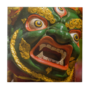 Carreau En Céramique Danseur asiatique masqué