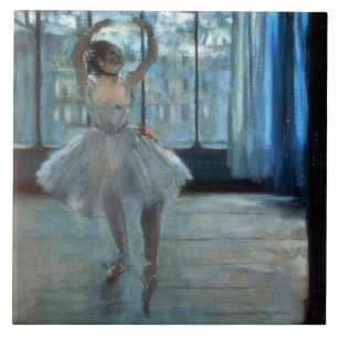 Carreau En Céramique Danseur d'Edgar Degas devant une fenêtre