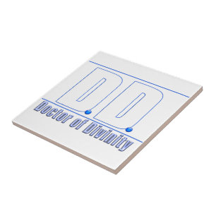 Carreau En Céramique DD Docteur en divinité Acronyme LOGO