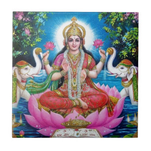 Carreau En Céramique Déesse de Lakshmi de l'amour, de la prospérité,