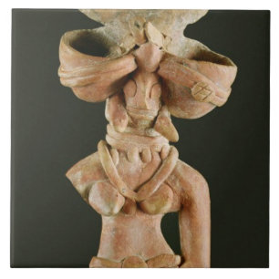 Carreau En Céramique Déesse de mère de terre cuite, Mohenjodaro,