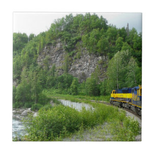 Carreau En Céramique Denali Express Alaska Train Vacation Photographie