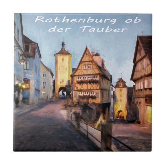 Carreau En Céramique Der Tauber d'ob de Rothenburg (Devant)