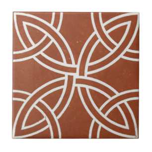 Carreau En Céramique Design d'art céramique irlandais Vintage Rouge Ce