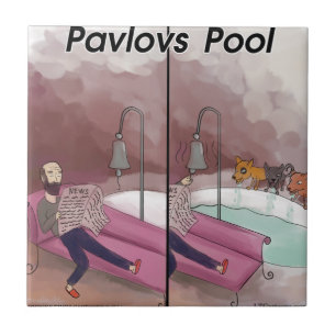 Carreau En Céramique Dessin amusant de la piscine de Pavlov
