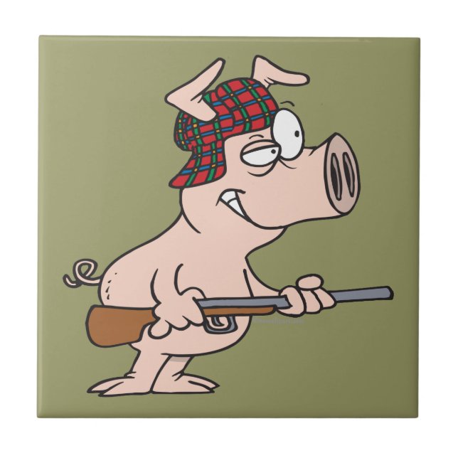 Carreau En Céramique dessin de chasse de porc (Devant)