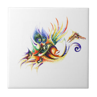 Carreau En Céramique Dessin fait main d'encre de seigneur Krishna