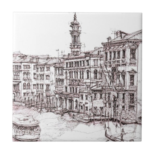 Carreau En Céramique Dessins italiens d'architecture (Devant)