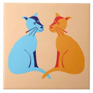 Carreau En Céramique deux chats