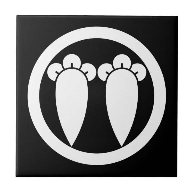 Carreau En Céramique Deux clous parallèles en cercle (Devant)