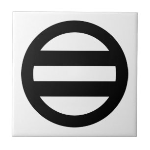 Carreau En Céramique Deux lignes, encerclées