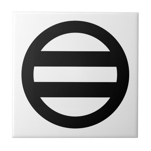 Carreau En Céramique Deux lignes, encerclées (Devant)