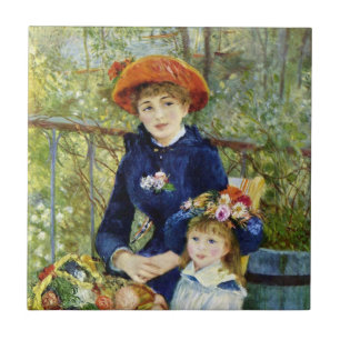 Carreau En Céramique Deux Sœurs (sur la terrasse) de Pierre Renoir