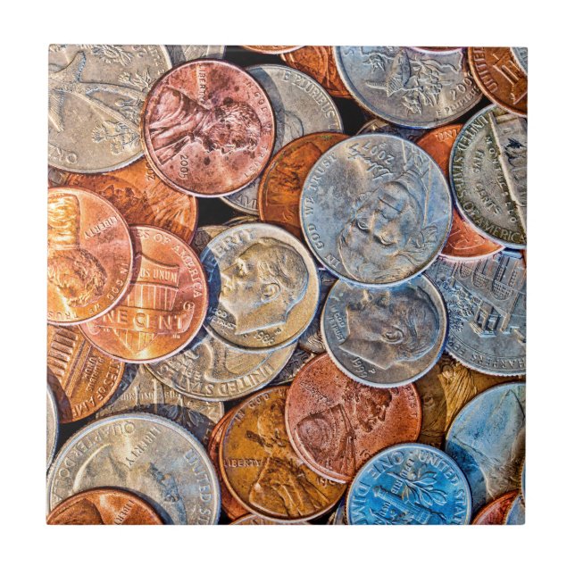 Carreau En Céramique Devise de pièce (Devant)