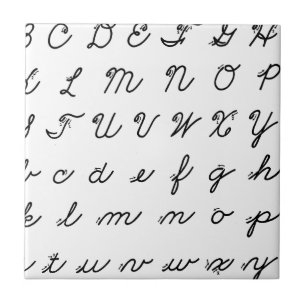 Carreau En Céramique diagramme cursif d'écriture