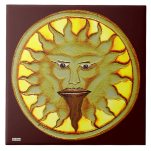 Carreau En Céramique Dieu de The Sun (Ra)