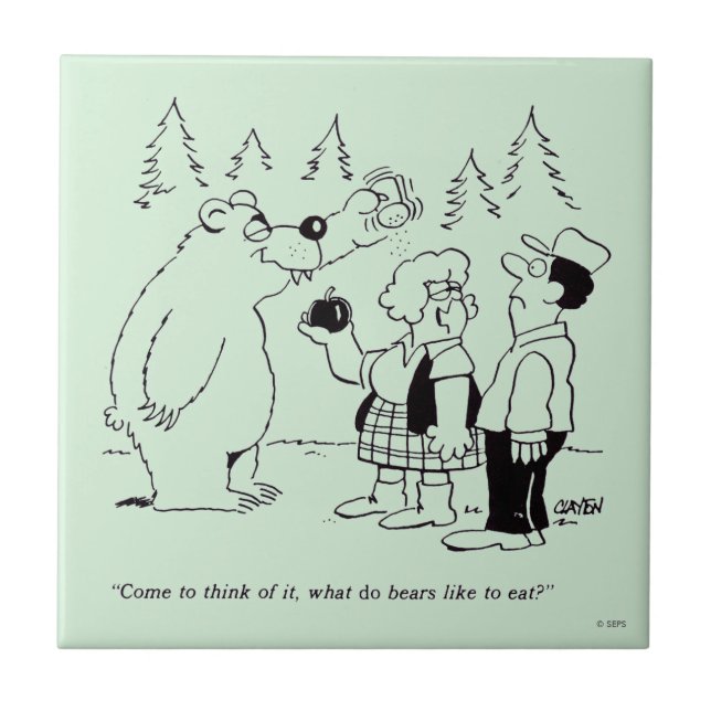 Carreau En Céramique Dîner d'ours (Devant)