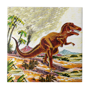 Carreau En Céramique Dinosaure de Rex de Tyrannosaurus