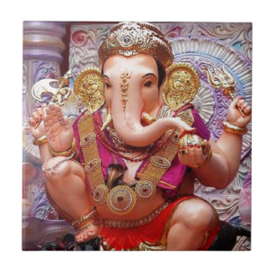 Carreau En Céramique Divinité indoue d'éléphant asiatique de Ganesh