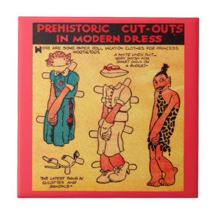 Carreau En Céramique Doll de bande dessinée des années 1930 Princess 