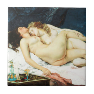 Carreau En Céramique Dormir par Gustave Courbet