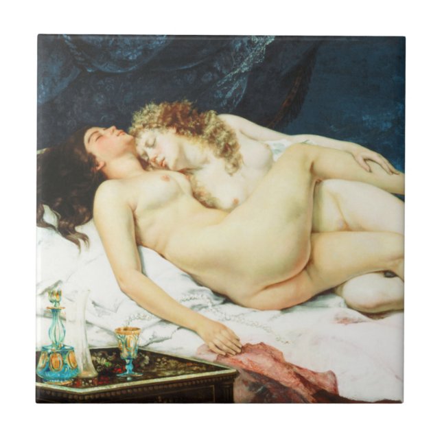 Carreau En Céramique Dormir par Gustave Courbet (Devant)