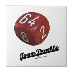 Carreau En Céramique Double d'équipe (cube de doublement en backgammon)
