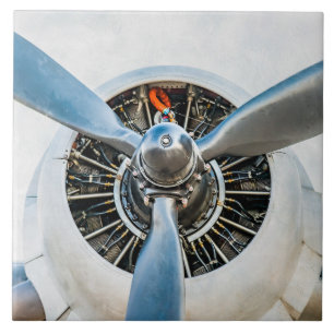 Carreau En Céramique Douglas DC-3 Aircraft. Hélice