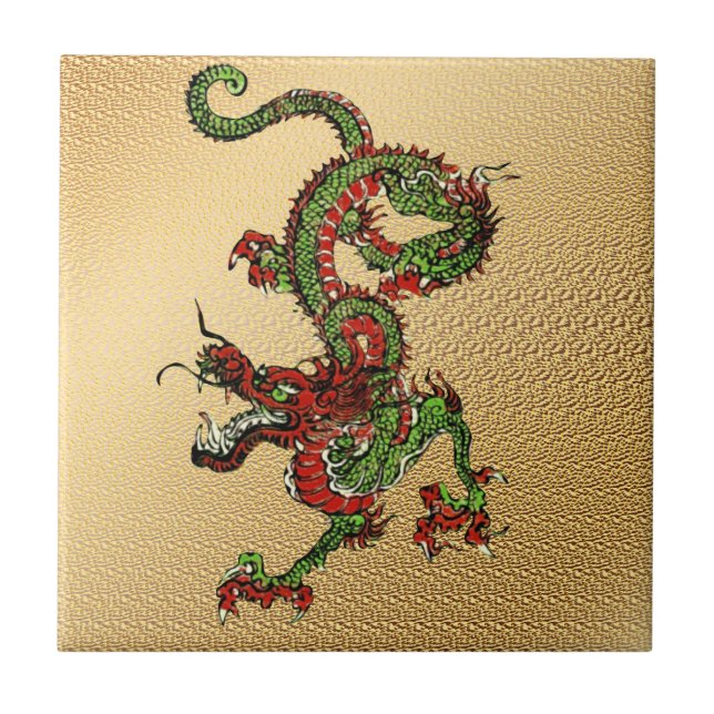 Carreau En Céramique Dragon chinois (Devant)