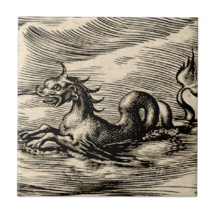 Carreau En Céramique Dragon de mer à l'équateur