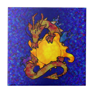 Carreau En Céramique Dragon de Sun